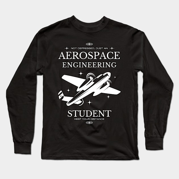 Aerospace Engineering - Black Version - Engineers Long Sleeve T-Shirt by Millusti